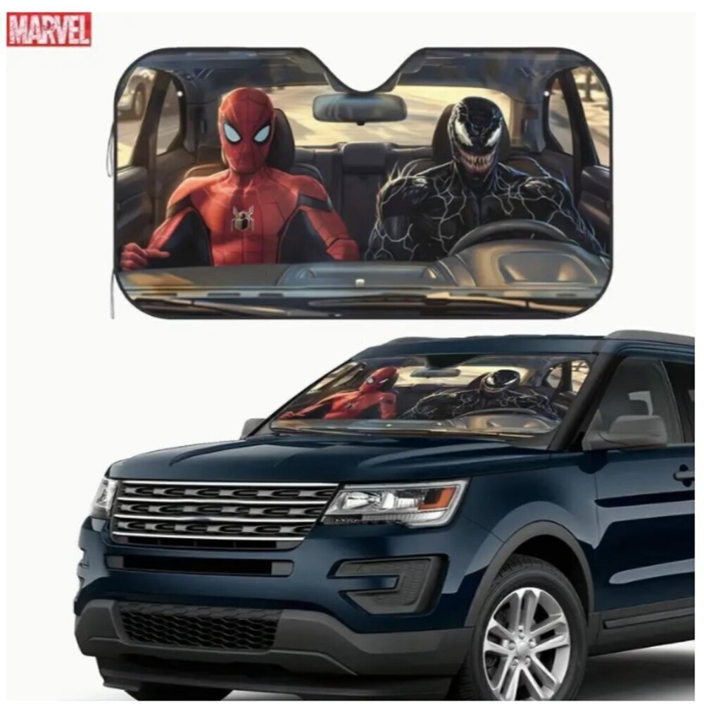 Deadpool Venom Windshield Sunshade Medium NWT